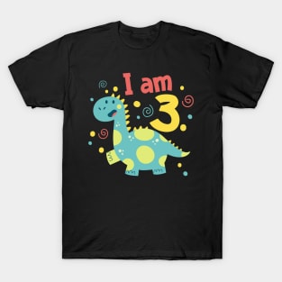 Dinosaur 3rd Birthday Kids T-Shirt